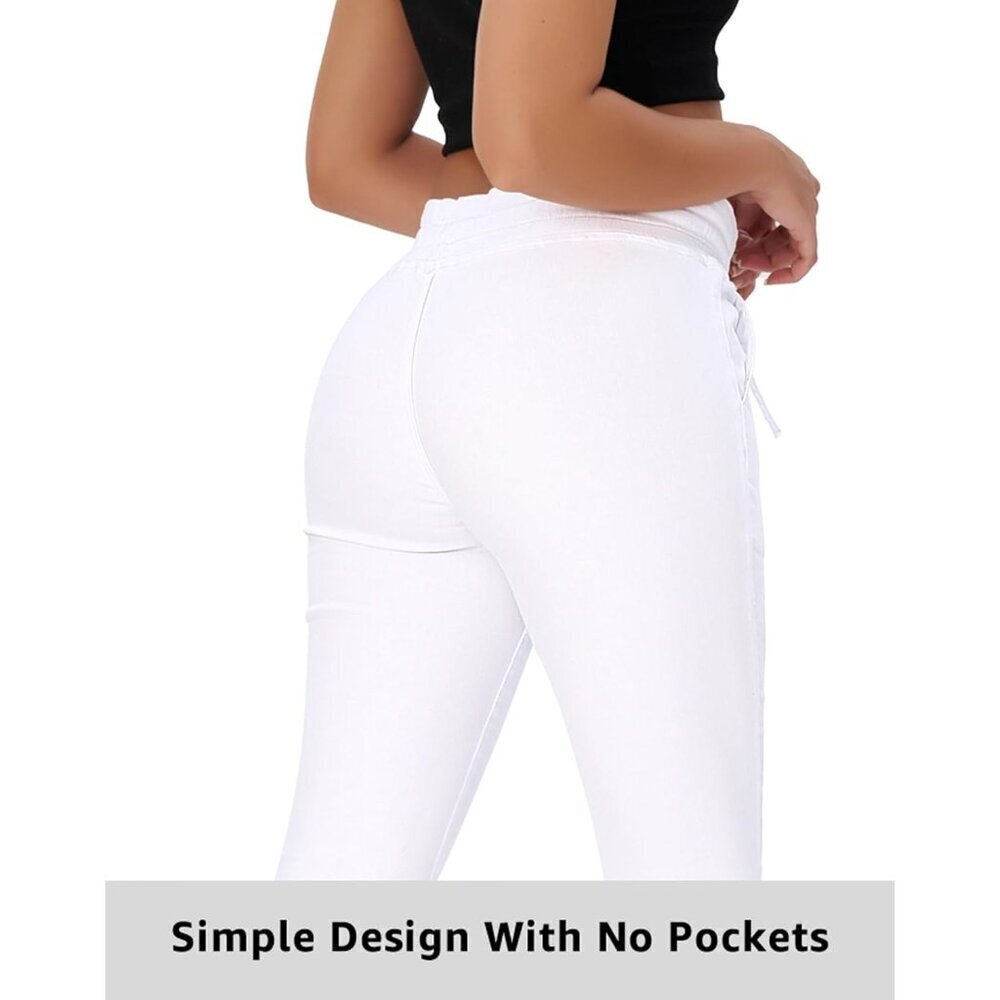 Women's Stretchy High Waisted Capri Jeans with Drawstring Size Large - Picture 6 of 8